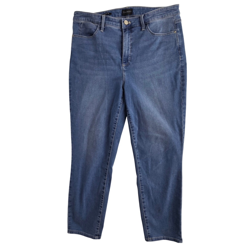 Talbots Jegging Crop Jeans Women's Size 12 Blue Mid Rise Stretch Denim Pants